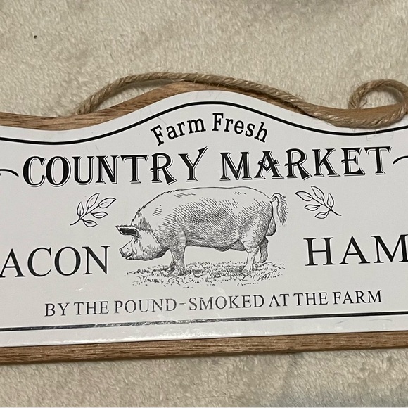 Yankee Country Ceramic candle shade  apple orchard/  farmhouse sign - Picture 7 of 10